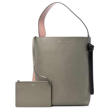 celine shiny smooth calfskin small twisted cabas light khaki cream|CELINE Shiny Smooth Calfskin Small Twisted Cabas Light Khaki .